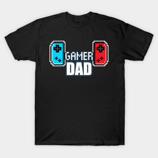 Gamer Dad - 8-bit Retro Pixel Classic Nostalgia Video Games T-Shirt